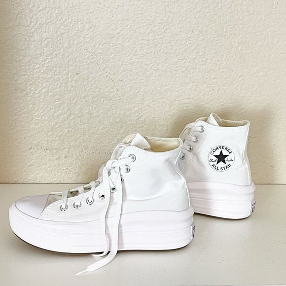 Converse All Star Hi platform CTAS Lift Hi white Platform Sneakers New in box 7 - Picture 14 of 16